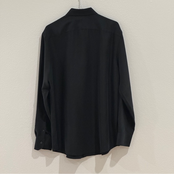 Murano Long Sleeve Button Up Shirt Textured Black Large - Picture 6 of 6
